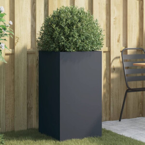 vidaXL Plantenbak 42x38x75 cm staal antracietkleurig