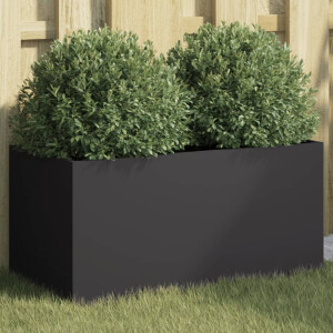 vidaXL Plantenbak 62x30x29 cm staal zwart