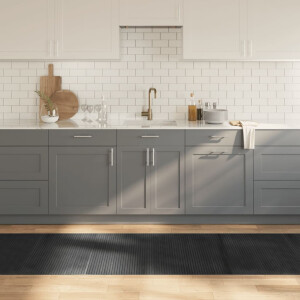 vidaXL Vloerkleed rechthoekig 80x400 cm bamboe grijs