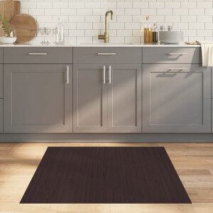 vidaXL Vloerkleed rechthoekig 100x100 cm bamboe donkerbruin