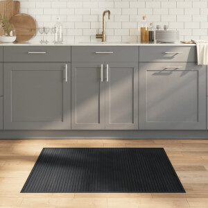vidaXL Vloerkleed rechthoekig 80x100 cm bamboe grijs