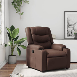 vidaXL Fauteuil verstelbaar kunstleer bruin