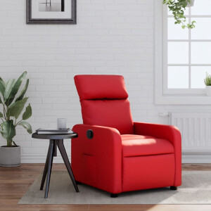 vidaXL Fauteuil verstelbaar kunstleer rood