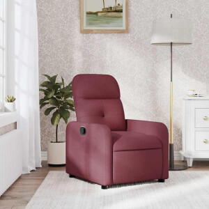 vidaXL Fauteuil verstelbaar stof wijnrood