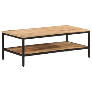 vidaXL Salontafel 100x50x35 cm massief ruw mangohout