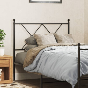 vidaXL Hoofdbord 90 cm metaal zwart