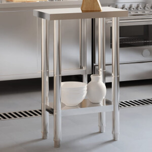 vidaXL Keukenwerktafel 55x55x85 cm roestvrij staal