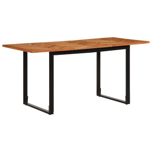 vidaXL Eettafel 160x80x75 cm massief acaciahout