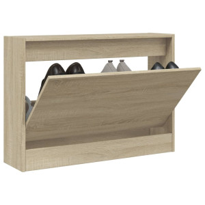 vidaXL Schoenenkast 80x21x57 cm bewerkt hout sonoma eikenkleurig