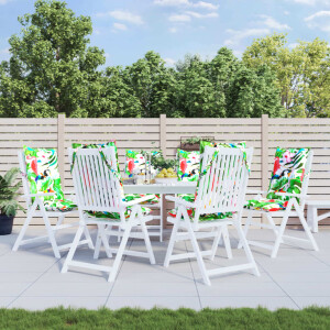 vidaXL Stoelkussens 6 st hoge rug oxford stof meerkleurig