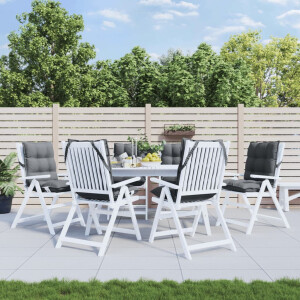 vidaXL Stoelkussens 6 st lage rug oxford stof antracietkleurig