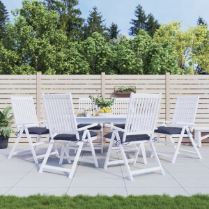 vidaXL Stoelkussens 6 st 40x40x7 cm oxford stof marineblauw