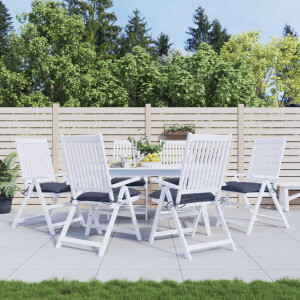 vidaXL Stoelkussens 6 st 50x50x7 cm oxford stof marineblauw