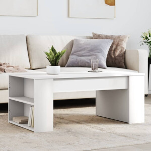 vidaXL Salontafel 102x55x42 cm bewerkt hout wit