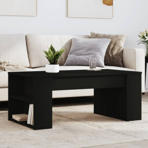 vidaXL Salontafel 102x50x45 cm bewerkt hout zwart