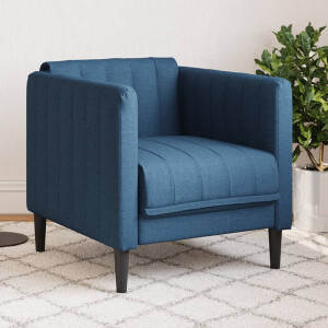 vidaXL Fauteuil stof blauw