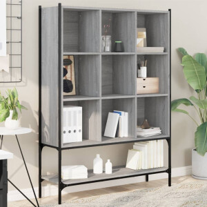 vidaXL Boekenkast 102x30x141,5 cm bewerkt hout grijs sonoma eikenkleur