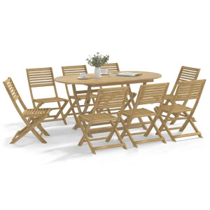 vidaXL Tuinstoelen 8 st inklapbaar 48,5x61,5x87 cm massief acaciahout