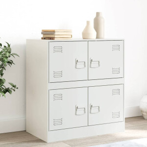 vidaXL Dressoir 67x39x73 cm staal wit