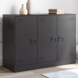 vidaXL Dressoir 99x39x73 cm staal zwart