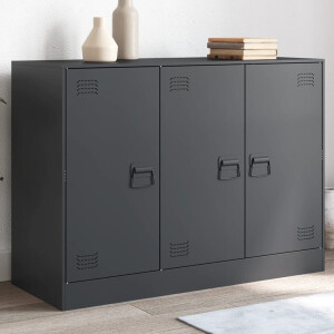 vidaXL Dressoir 99x39x73 cm staal antracietkleurig