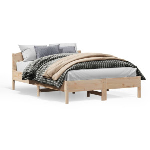 vidaXL Bedframe zonder matras massief grenenhout 140x200 cm