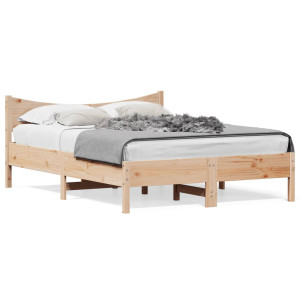 vidaXL Bedframe zonder matras massief grenenhout 135x190 cm