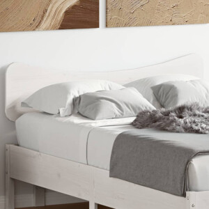 vidaXL Hoofdbord 135 cm massief grenenhout wit