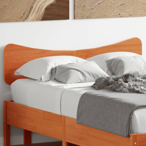 vidaXL Hoofdbord 120 cm massief grenenhout wasbruin