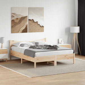 vidaXL Bedframe zonder matras massief grenenhout 150x200 cm