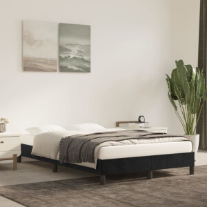 vidaXL Bedframe zonder matras 120x190 cm fluweel zwart