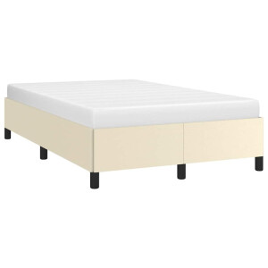 vidaXL Bedframe zonder matras 120x190 cm kunstleer crème