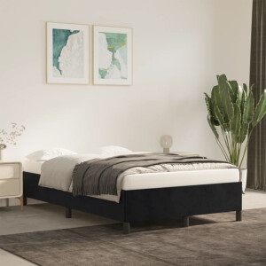 vidaXL Bedframe zonder matras 120x190 cm fluweel zwart