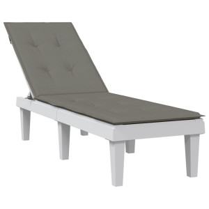 vidaXL Terrasstoelkussen (75+105) x 50 x 4 cm stof gemêleerd donkergrijs