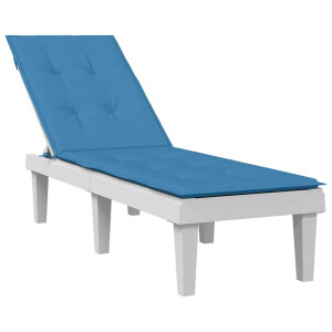 vidaXL Terrasstoelkussen (75+105) x 50 x 4 cm stof gemêleerd blauw