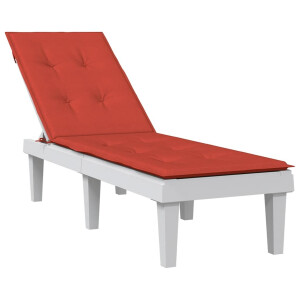 vidaXL Terrasstoelkussen (75+105) x 50 x 4 cm stof gemêleerd rood