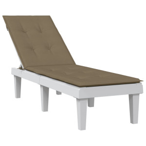 vidaXL Terrasstoelkussen (75+105) x 50 x 4 cm stof gemêleerd taupe