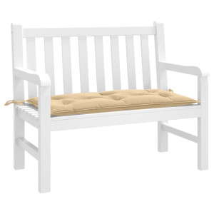 vidaXL Tuinbankkussen 100x50x7 cm stof gemêleerd beige