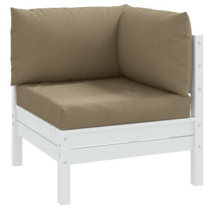vidaXL Palletkussens 3 st stof gemêleerd taupe
