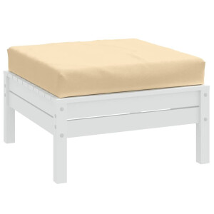vidaXL Palletkussen 60x60x9,5 cm stof gemêleerd beige