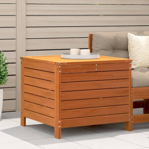 vidaXL Tuinvoetenbank 62x63,5x53,5 cm massief grenenhout wasbruin