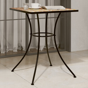 vidaXL Bistrotafel mozaïek 60x60x74 cm keramiek terracottakleurig
