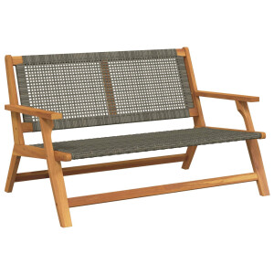 vidaXL Tuinmeubelen Grijs 122 x 78 x 73 cm Massief Acaciahout