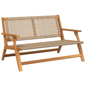 vidaXL Tuinmeubelen Beige 122 x 78 x 73 cm Massief Acaciahout