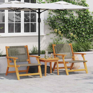 vidaXL Tuinmeubelen 2 pcs Grijs 67 x 78 x 73 cm Massief Acaciahout