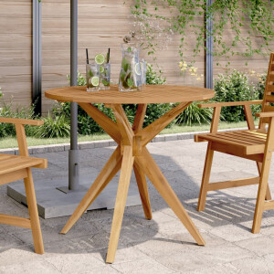 vidaXL Tuintafel rond Ø85x75 cm massief acaciahout