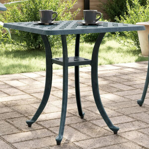 vidaXL Tuintafel 53x53x53 cm gietaluminium groen