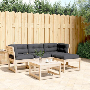 vidaXL 4-delige Loungeset massief grenenhout