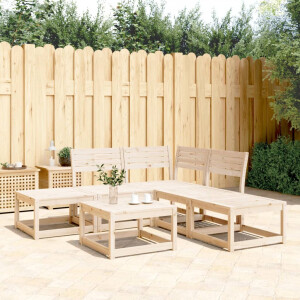 vidaXL 5-delige Loungeset massief grenenhout