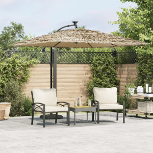 vidaXL Parasol met stalen paal 269x269x235 cm bruin